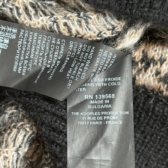 The Kooples Cardigan 2 / US Medium Womens Brown Mohair Button Front Knit - Picture 8 of 8